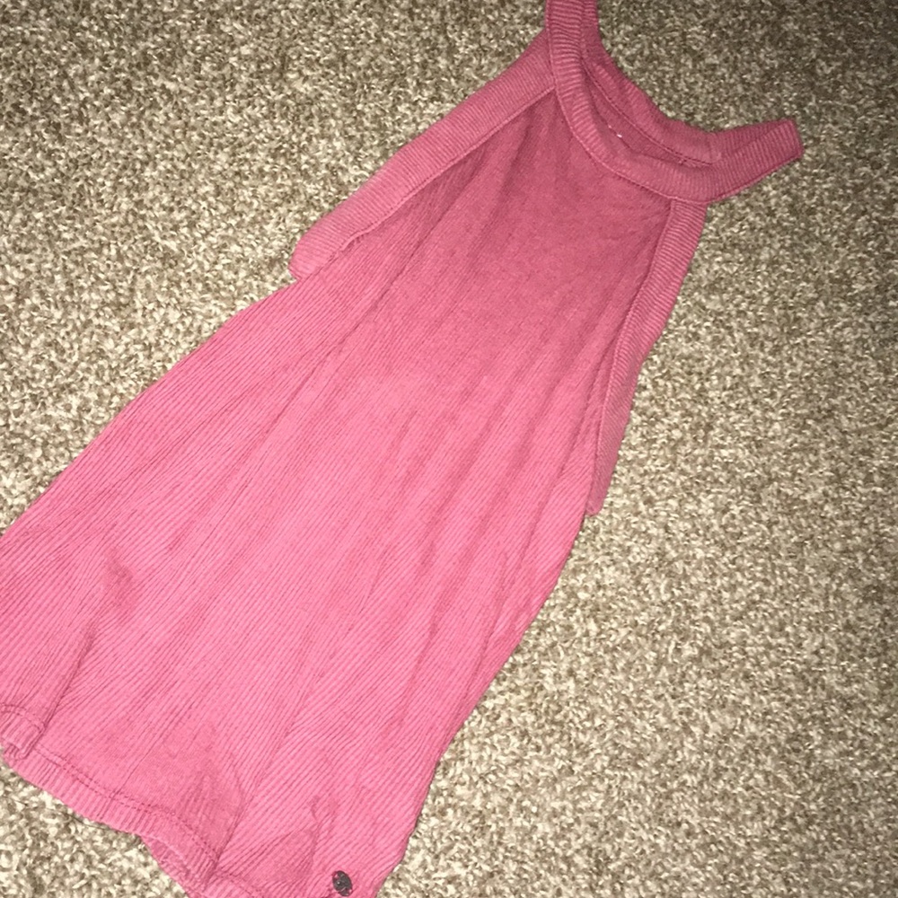 Dark Pink High Neck Tank